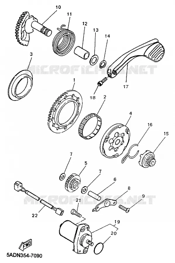 DEMARREUR Yamaha SCOOTER 50 2000 NEOS  YN50R