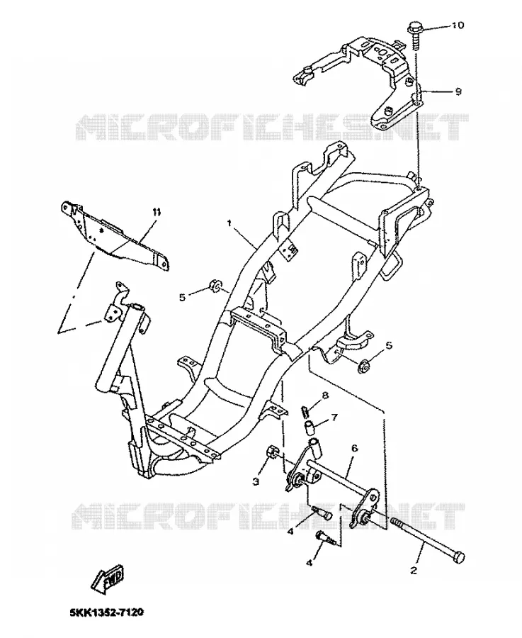 CADRE Yamaha SCOOTER 50 2001 NEOS  YN50R