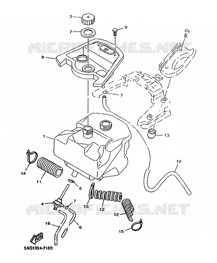 RESERVOIR A ESSENCE Yamaha SCOOTER 50 2001 NEOS  YN50R