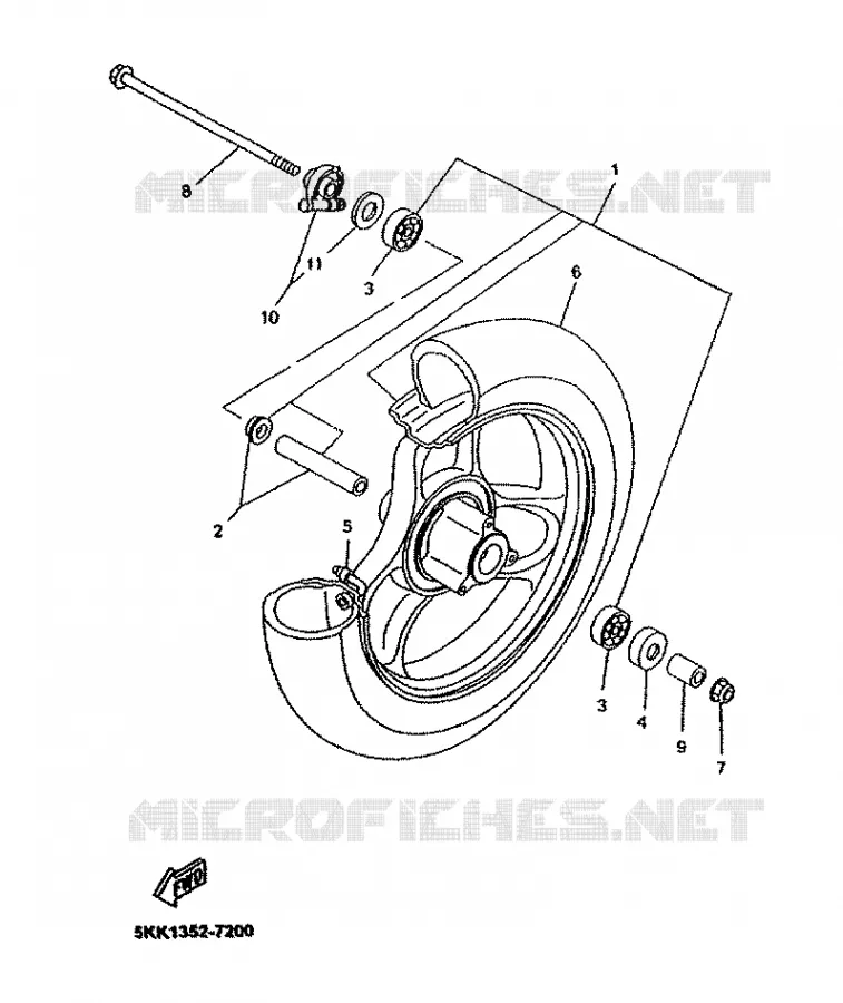 ROUE AVANT Yamaha SCOOTER 50 2001 NEOS  YN50R NEO'S