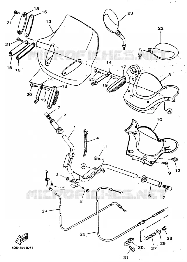 GUIDON ET CABLES Yamaha SCOOTER 125 1999 MAJESTY  YP125