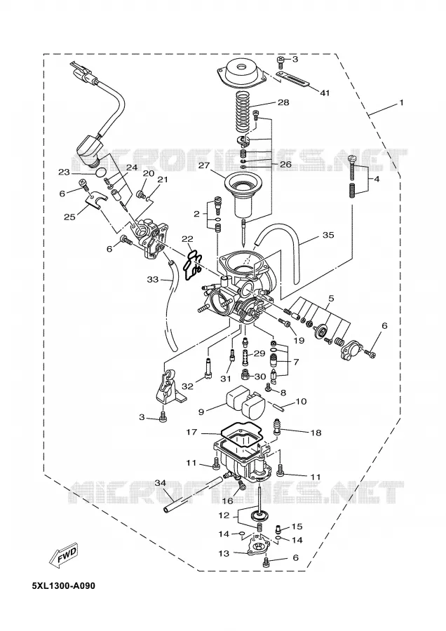 CARBURATEUR Yamaha SCOOTER 125 2005 MAJESTY  YP125E