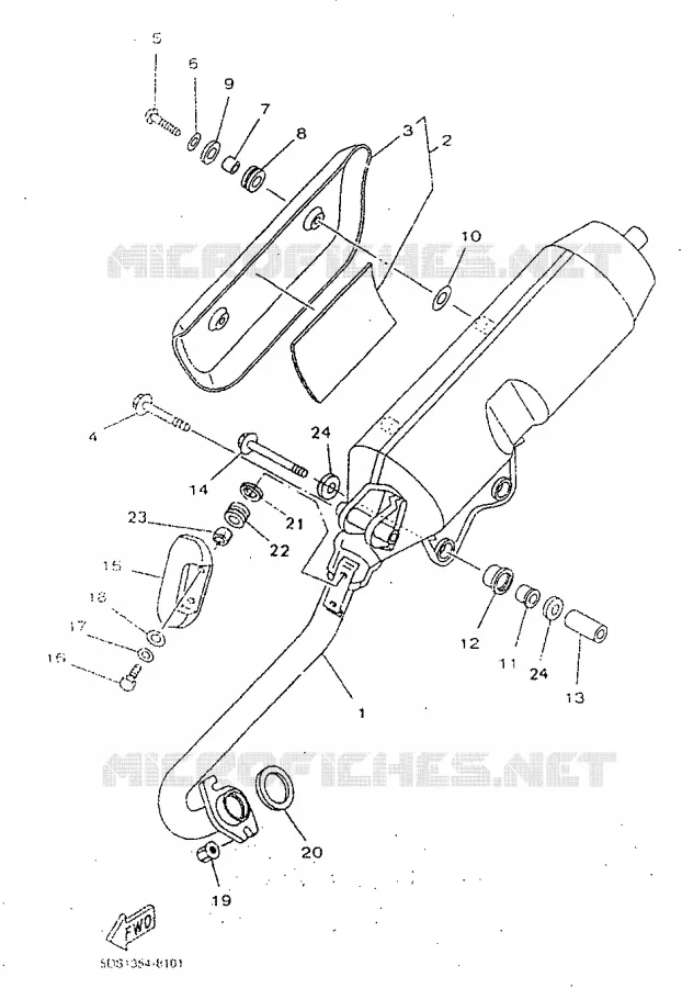 ECHAPPEMENT Yamaha SCOOTER 125 1998 MAJESTY  YP125R