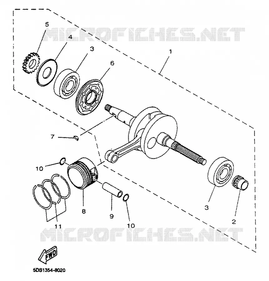 VILEBREQUIN / PISTON Yamaha SCOOTER 125 2000 MAJESTY  YP125R