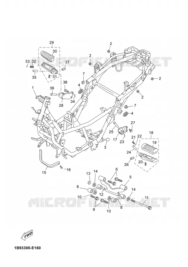 CADRE Yamaha SCOOTER 125 2007 XMAX  YP125R