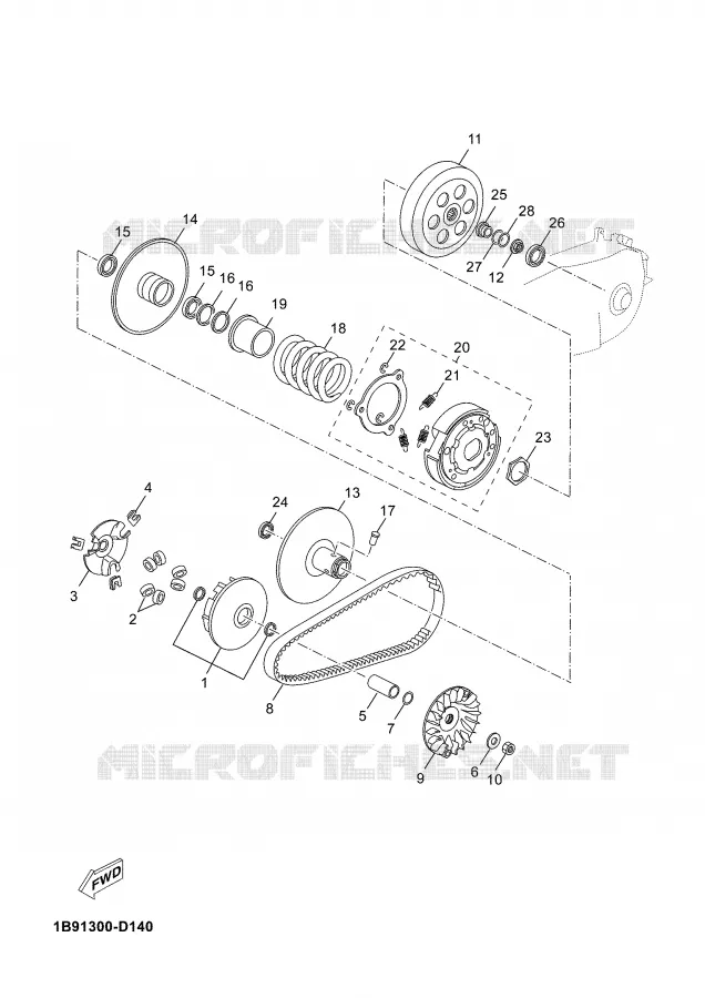 Roulement à Billes D'embrayage De Démarreur AHL Pour Yamaha Grizzly 660 (2002-2008) Et Grizzly 600 (1998-2002)