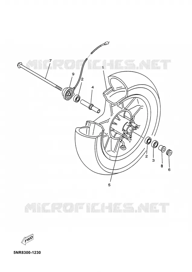 ROUE AVANT Yamaha SCOOTER 180 2004 MAJESTY  YP180E