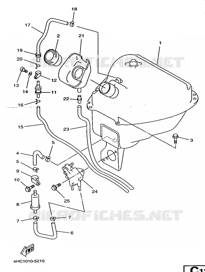 RESERVOIR A ESSENCE Yamaha SCOOTER 250 1996 MAJESTY  YP250