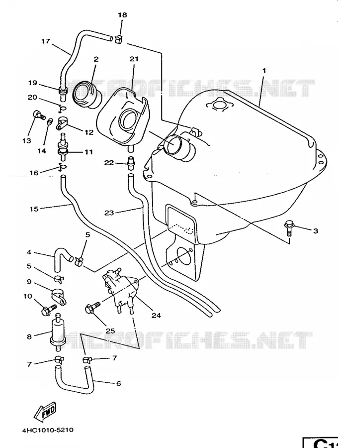 RESERVOIR A ESSENCE Yamaha SCOOTER 250 1996 MAJESTY  YP250