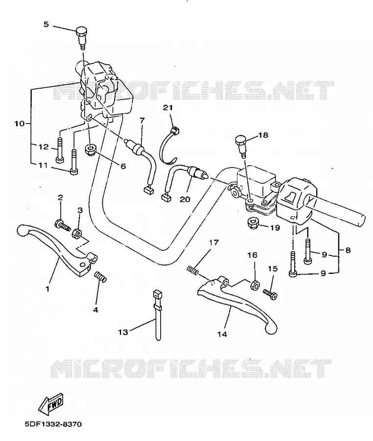 COMMODO / LEVIER Yamaha SCOOTER 250 1999 MAJESTY ABS  YP250A