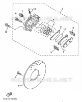 ETRIER DE FREIN ARRIERE pour Yamaha YP250A de 1999