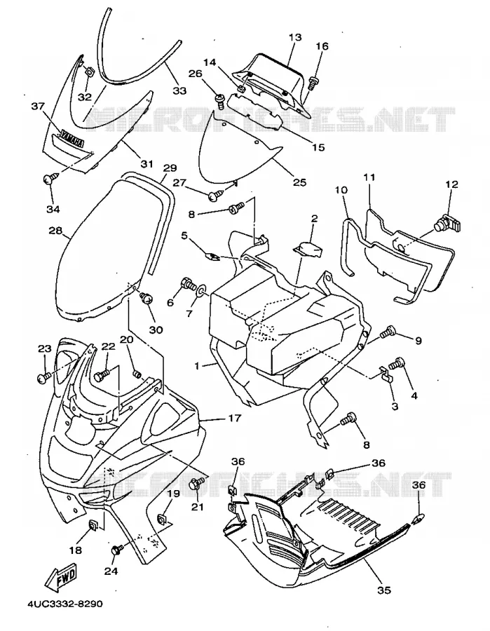 PROTEGE JAMBES Yamaha SCOOTER 250 1998 MAJESTY  YP250D