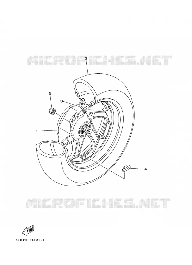 ROUE ARRIERE Yamaha SCOOTER 400 2004 MAJESTY  YP400