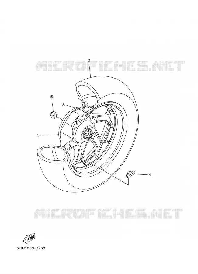 ROUE ARRIERE Yamaha SCOOTER 400 2006 MAJESTY  YP400