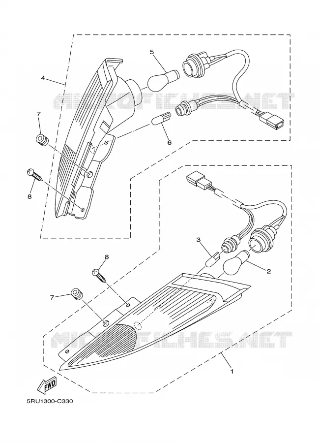 CLIGNOTANT Yamaha SCOOTER 400 2007 MAJESTY  YP400