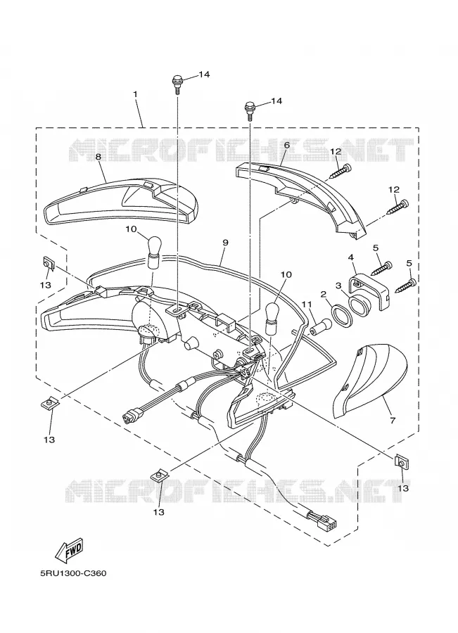 FEU ARRIERE Yamaha SCOOTER 400 2007 MAJESTY  YP400