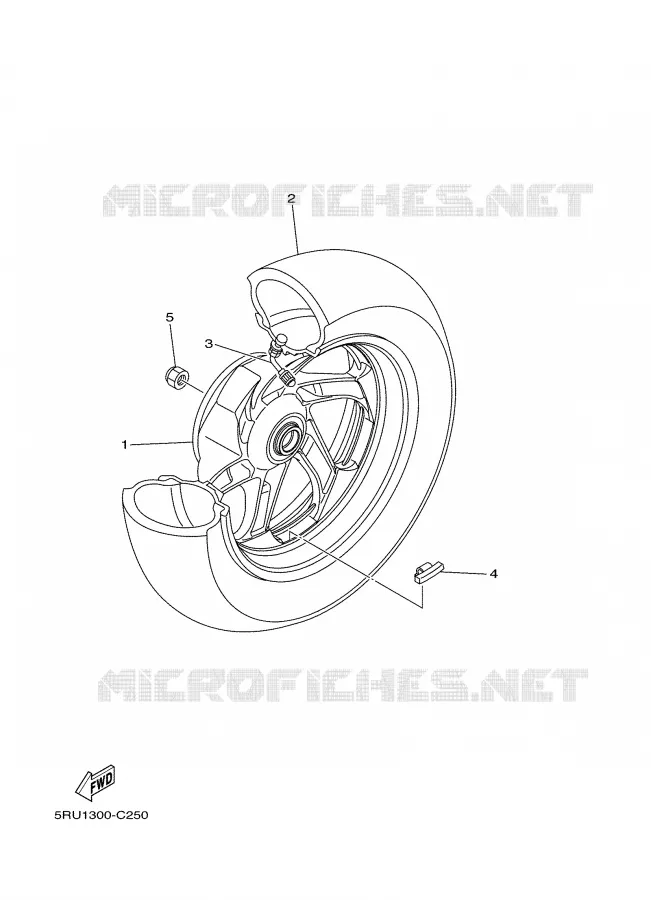 ROUE ARRIERE Yamaha SCOOTER 400 2004 MAJESTY  YP400S