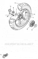 ROUE ARRIERE pour Yamaha YQ50 de 1997