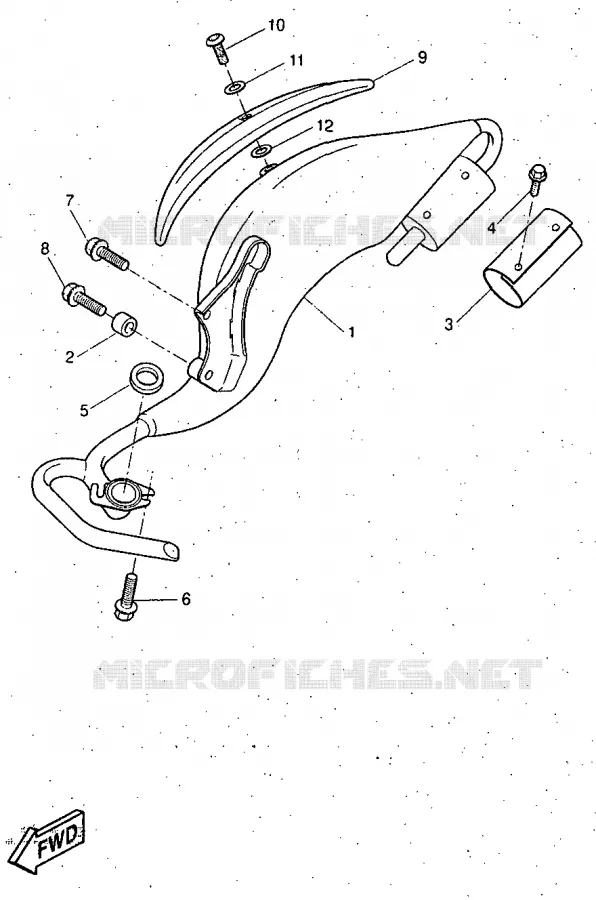 ECHAPPEMENT Yamaha SCOOTER 50 1997 AEROX  YQ50