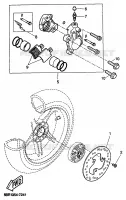 ROUE ARRIERE / ETRIER DE FREIN pour Yamaha YQ50 de 1999