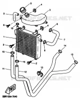 RADIATEUR / DURITES pour Yamaha YQ50 de 1999
