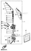 CARBURATEUR pour Yamaha YQ50 de 1999