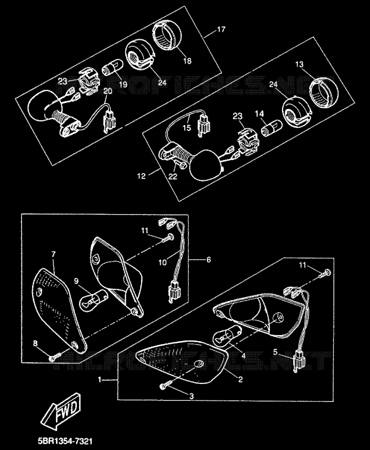 CLIGNOTANT Yamaha SCOOTER 50 2000 AEROX  YQ50