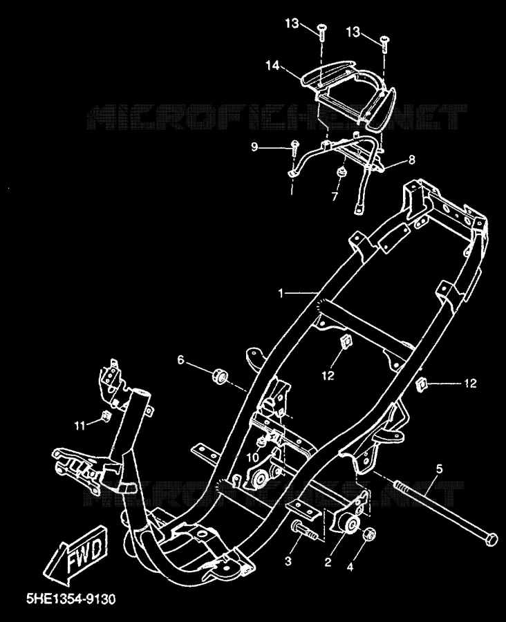 CADRE Yamaha SCOOTER 50 2000 AEROX  YQ50