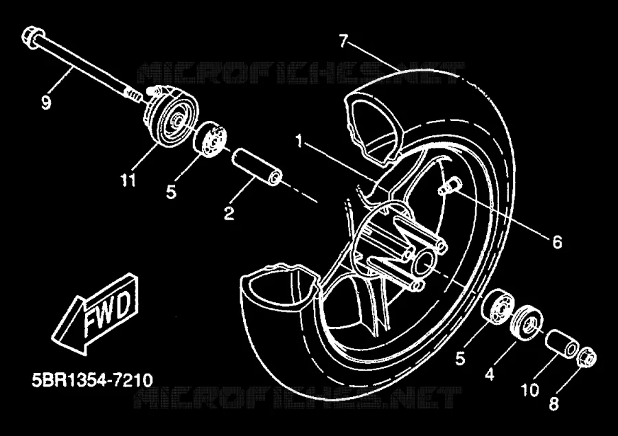 ROUE AVANT Yamaha SCOOTER 50 2000 AEROX  YQ50