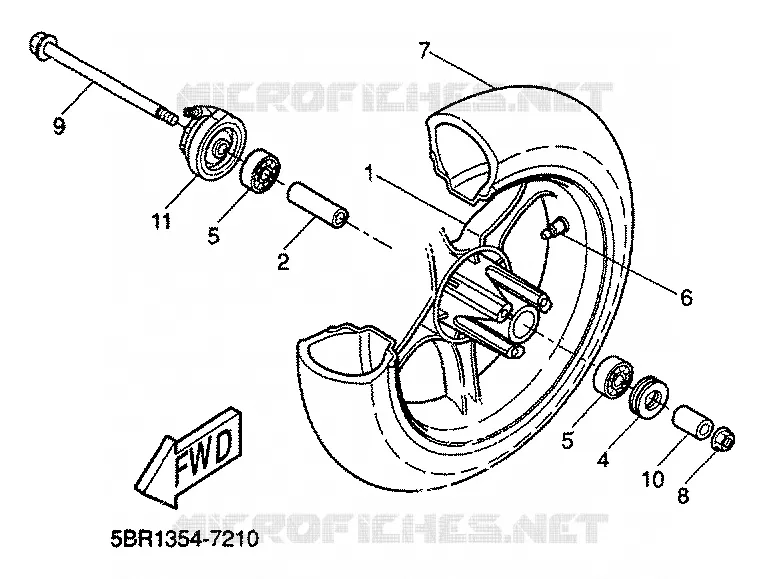 ROUE AVANT Yamaha SCOOTER 50 2000 AEROX  YQ50