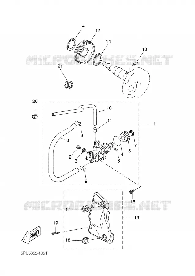 POMPE A HUILE Yamaha SCOOTER 50 2004 AEROX  YQ50