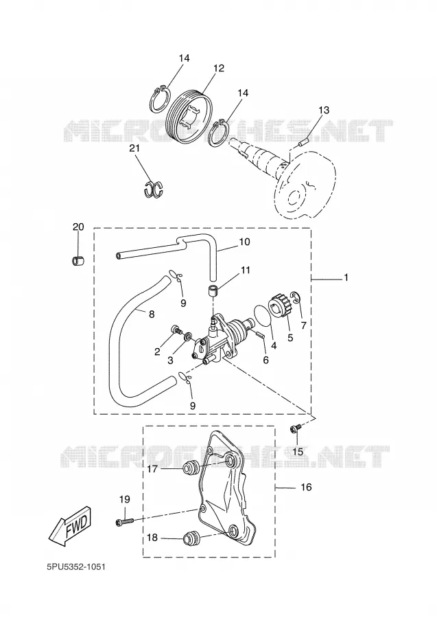 POMPE A HUILE Yamaha SCOOTER 50 2004 AEROX  YQ50