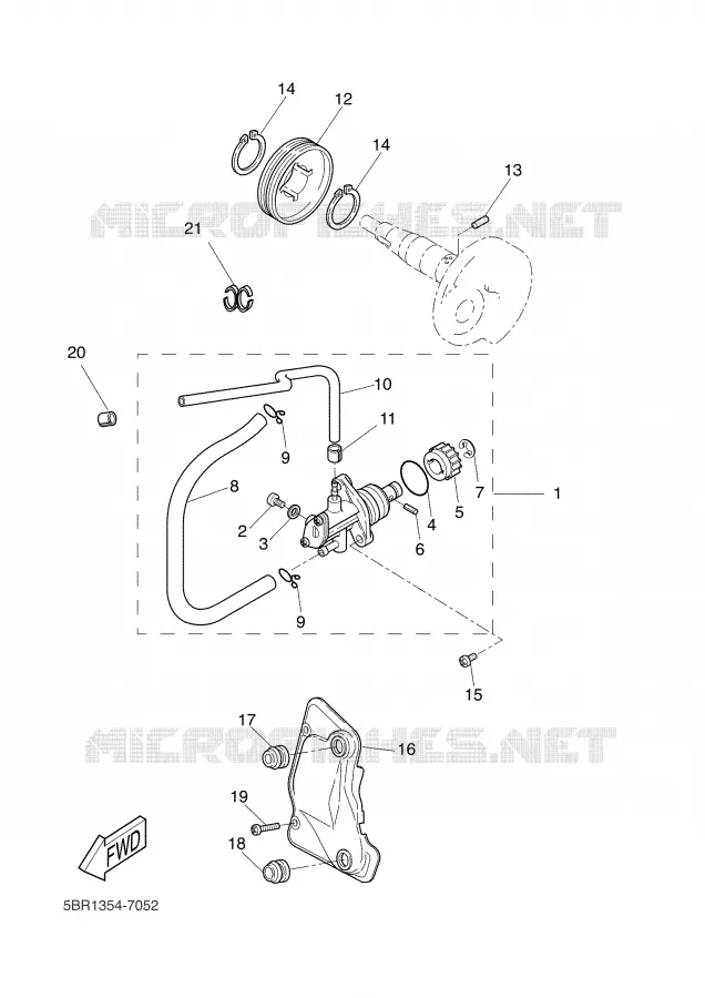 POMPE A HUILE Yamaha SCOOTER 50 2003 AEROX  YQ50L