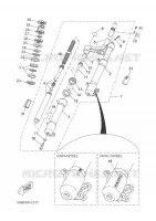 FOURCHE pour Yamaha YQ50 de 2005
