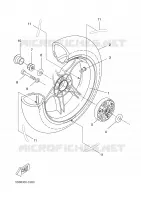 ROUE ARRIERE pour Yamaha YQ50 de 2005