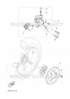 ETRIER DE FREIN ARRIERE pour Yamaha YQ50 de 2005