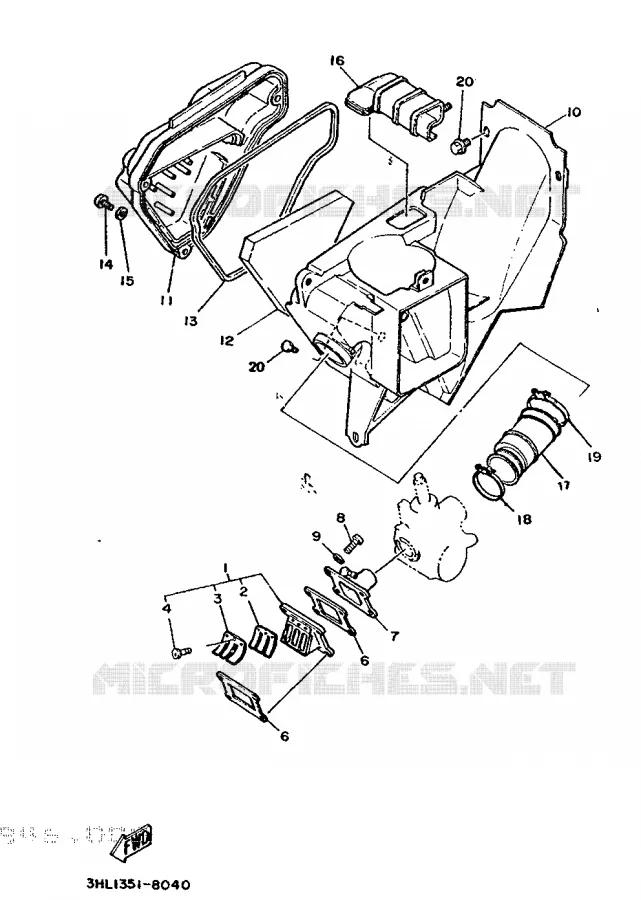 ADMISSION Yamaha MOTO 50 1988 DTR  DT50R