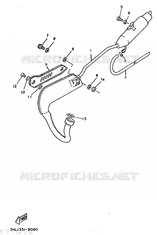 ECHAPPEMENT Yamaha MOTO 50 1996 DTR  DT50R