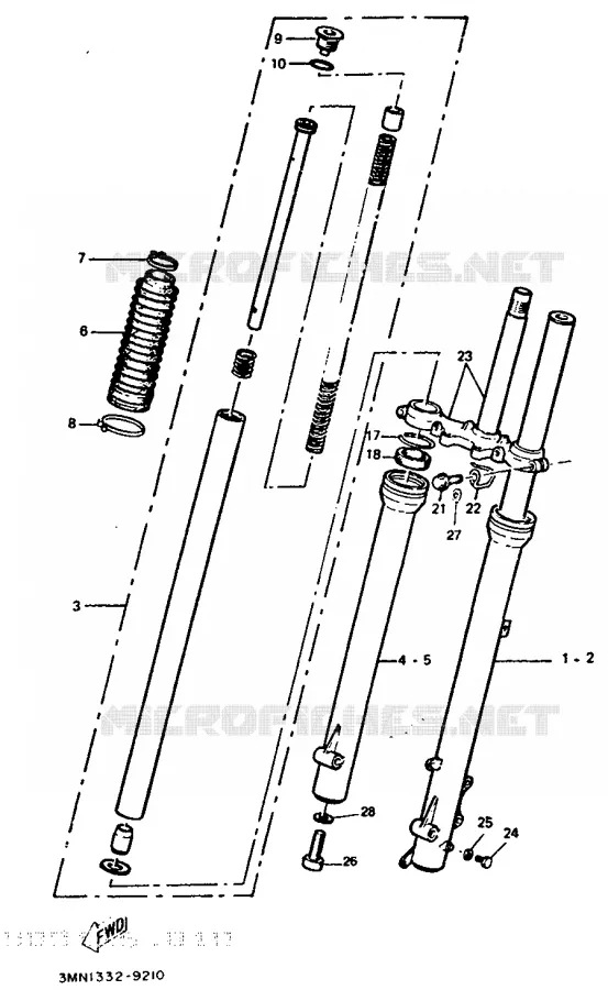 FOURCHE Yamaha MOTO 50 1996 DTR  DT50R