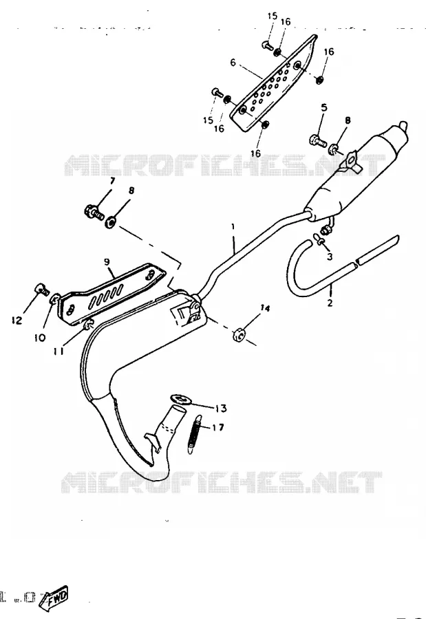ECHAPPEMENT Yamaha MOTO 50 1997 DTR  DT50R