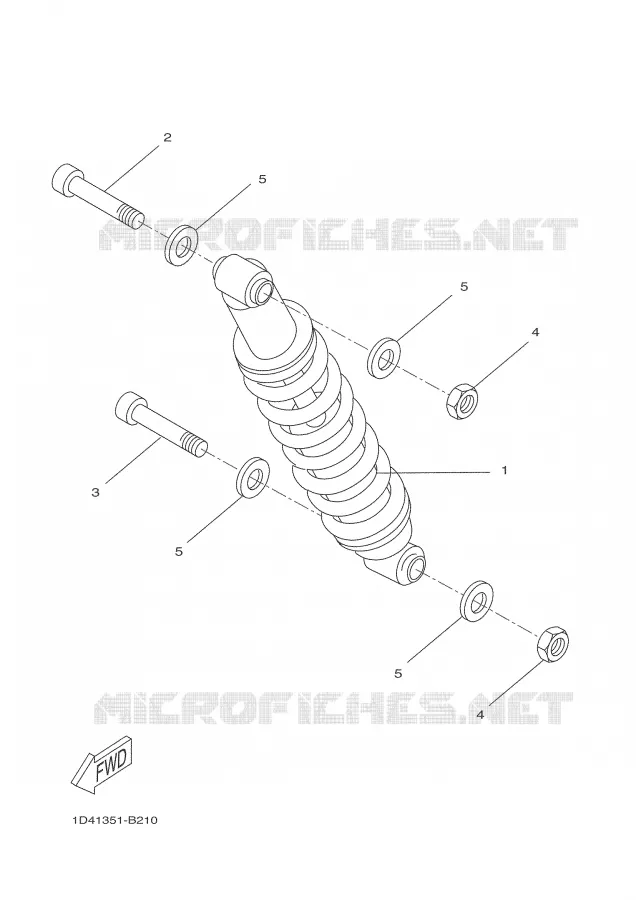 BRAS OSCILLANT / AMORTISSEUR Yamaha MOTO 50 2004 DTR  DT50R