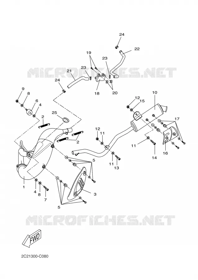 ECHAPPEMENT Yamaha MOTO 50 2005 DTR  DT50RSM
