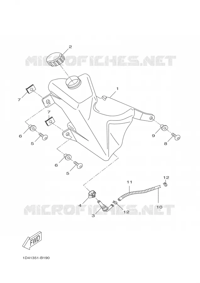 RESERVOIR D'HUILE Yamaha MOTO 50 2005 DTR  DT50RSM
