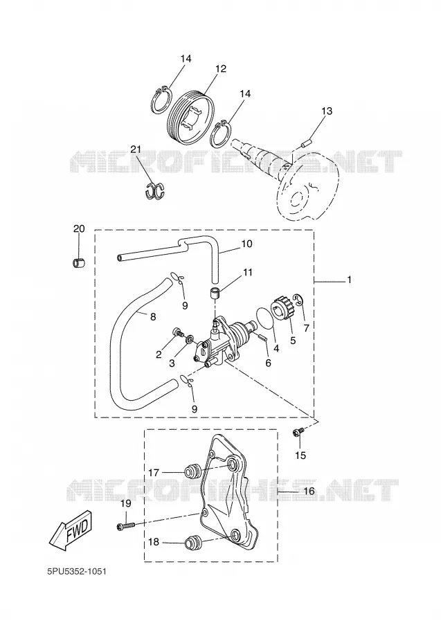 POMPE A HUILE Yamaha SCOOTER 50 2007 AEROX  YQ50L