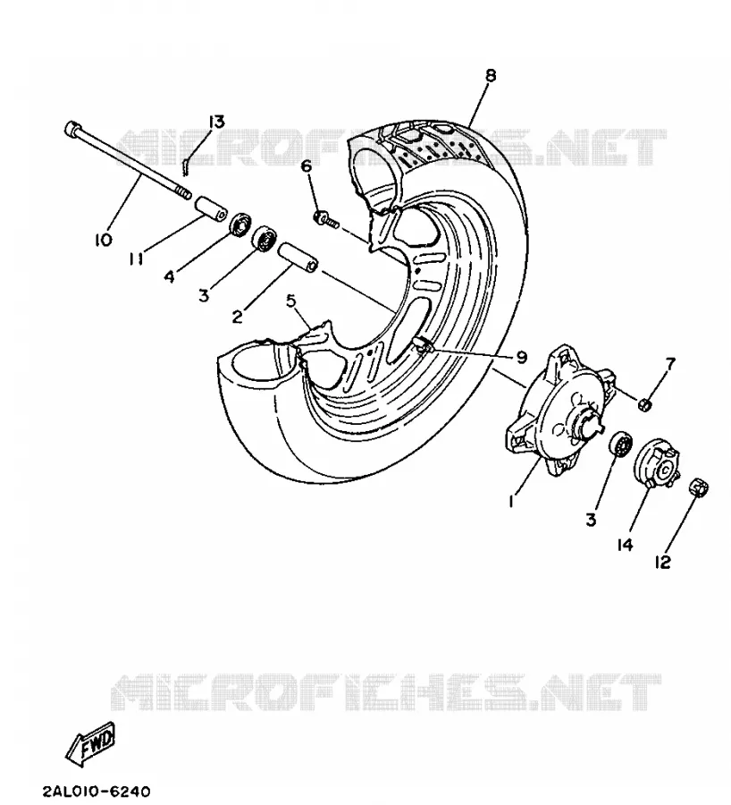 ROUE AVANT Yamaha MOTO 50 1987 MINIMOTO  YSR50