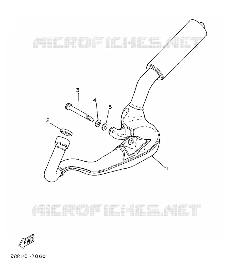ECHAPPEMENT Yamaha MOTO 50 1987 MINIMOTO  YSR50