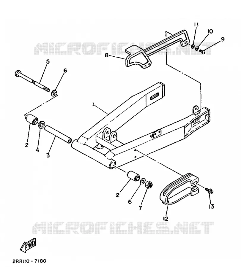BRAS ARRIERE Yamaha MOTO 80 1988 MINIMOTO  YSR80