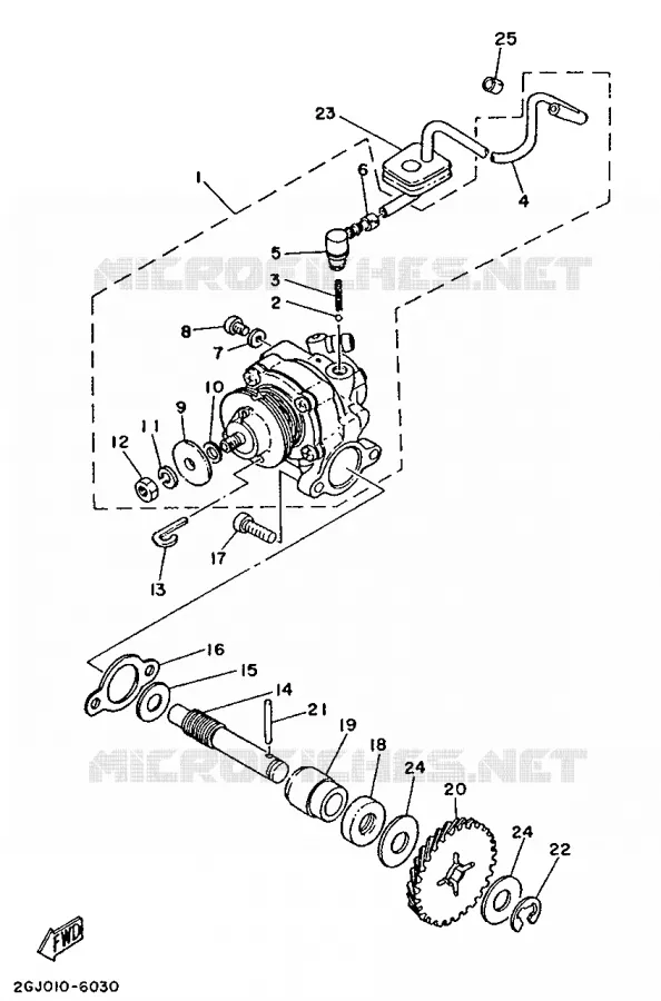POMPE A HUILE Yamaha MOTO 80 1988 MINIMOTO  YSR80