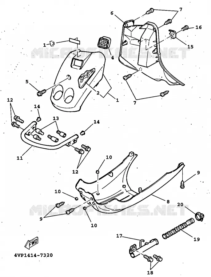 PROTEGE JAMBES Yamaha SCOOTER 100 1997 BOOSTER  YW100