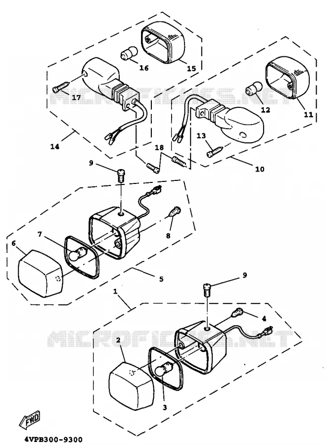 CLIGNOTANT Yamaha SCOOTER 100 1999 BWS  YW100E